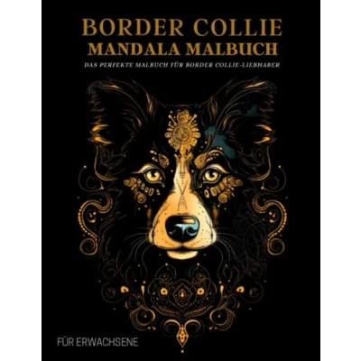 Abbildung von Border Collie Mandala Malbuch für Erwachsene: Entspannende Muster, Mandalas und Blumen Therapie Meditation Männer Frauen