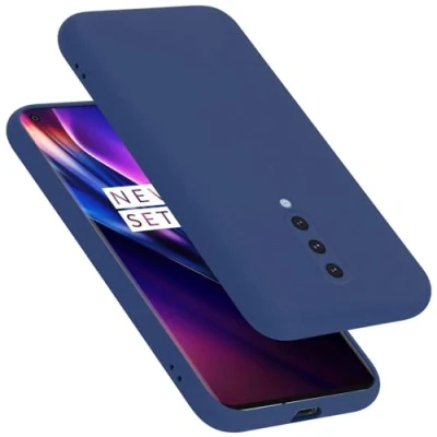 Abbildung von Cadorabo Hülle kompatibel mit OnePlus 8 Silikon Handyhülle für Case aus flüssigem Kratzfeste und stoßfeste dünne TPU Schutzhülle Liquid BLAU