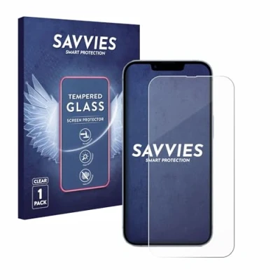 Abbildung von Savvies Panzer Schutz Glas für Apple iPhone 14 9H Hartglas, Anti Fingerprint, Displayschutz