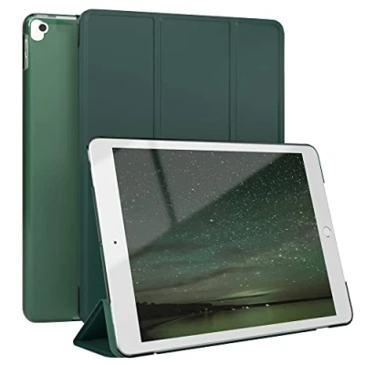 Abbildung von EAZY Case Schutzhülle für iPad 7 / 8 9 Hülle 10.2 Zoll Smart Cover Tablet Smartcase zum Aufstellen Klapphülle mit Standfunktion Sleep Wake Up Funktion Tasche Kunstleder Etui Grün
