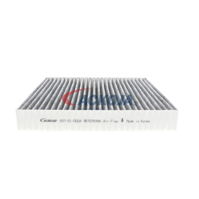 Abbildung von ACKOJA A37 31 0004 Innenraumfilter Partikelfilter 200, 215 215, 200 30 Aktivkohle, Papier MITSUBISHI: ASX SUV, OUTLANDER 3, Lancer 8 Schrägheck