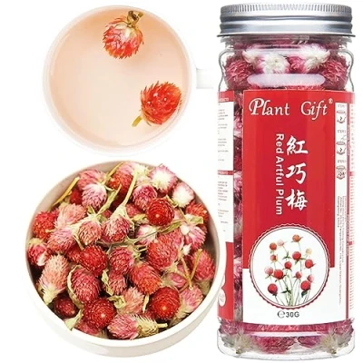 Abbildung von Plant Gift Red Artful Plum Tea, 红巧梅 100% rot kunstvoll Pflaume Tee, Qiaomei Tee lose Gewicht Hong getrocknete Blumen, Abnehmen Gesundheit Kräuterblüte 30g / 1.05oz