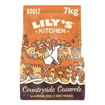 Abbildung von Lily&#039;s Kitchen Mit natürlichen Zutaten hergestelltTrockenfutter für ausgewachsene Hunde Huhn &amp; EnteGetreidefreie Rezeptur 7kg Beutel