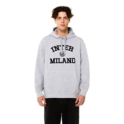 Abbildung von Inter FC Internazionale Milano S.p.A Sweatshirt mit Kapuze, Unisex Erwachsene, offizielles Produkt, Kollektion Back to Stadium, Grau, XXL