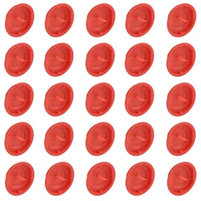 Abbildung von Meister Signaldeckel Geeignet für Ø 60 mm Unterputzdosen 25 Stück Rote Signalfarbe ein schnelles Auffinden Schutz des Doseninneren / Dosendeckel Gerätedosen Putzdeckel 7460610