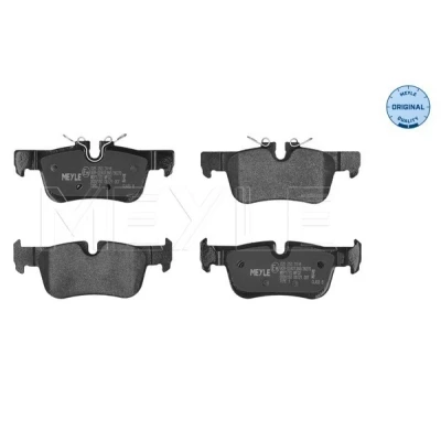 Abbildung von MEYLE 025 253 3116 Bremsbelagsatz Hinterachse für Verschleißwarnanzeiger vorbereitet mit Anti Quietsch Blech BMW: X1, 2 Gran Tourer, Active Tourer