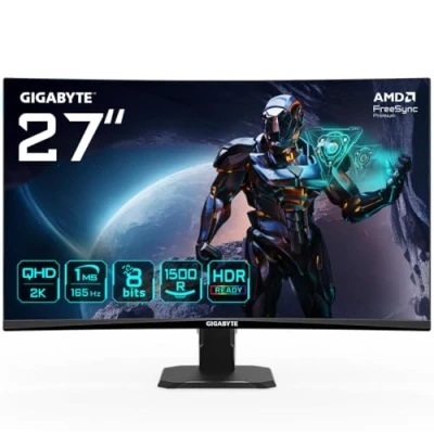 Abbildung von Gigabyte GS27QC Curved Gaming LED Monitor (68,5 cm/27 &quot;, 2560 x 1440 px, Quad HD, 1 ms Reaktionszeit, 165 Hz, VA LED)