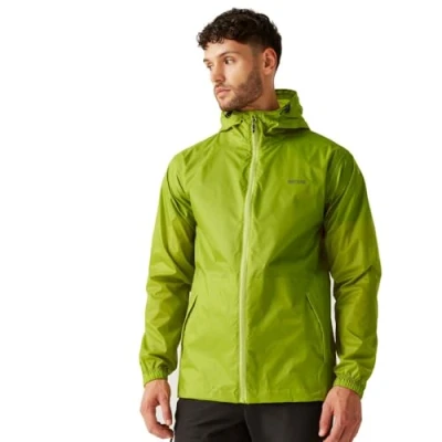 Abbildung von Herren Wandern Jacke wasserdicht. leichtgewicht. mit Kapuze hellgrau