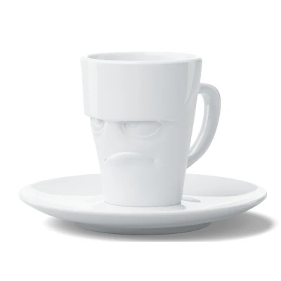 Abbildung von Espresso Tasse Becher mit Gesicht grummelig lustige Tassen 80ml