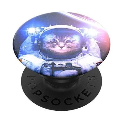 Abbildung von PopSockets PopGrip Ausziehbarer Sockel und Griff für Smartphones Tablets mit einem Austauschbarem Top Catstronaut