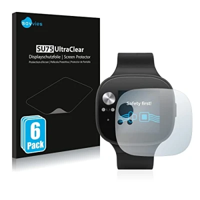 Abbildung von Savvies 6 Stück Schutzfolie für ASUS Vivowatch BP Displayschutz Folie Ultra Transparent