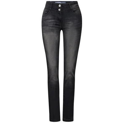 Abbildung von Cecil Jeans Slim Fit, Damen, Größe: 28x32, Grau