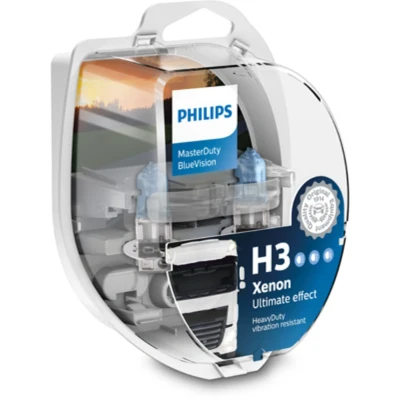 Abbildung von Glühlampe Halogen PHILIPS H3 Master Duty Blue Vision 24V/70W, 2 Stück