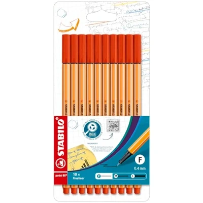 Abbildung von STABILO Fineliner point 88 0,4 mm 10er Set rot