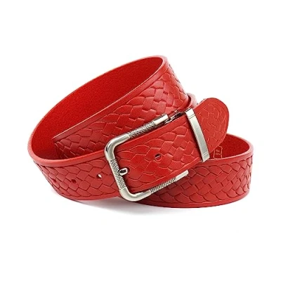 Abbildung von Anthoni Crown Unisex Damengürtel Gürtel, Rot, 105