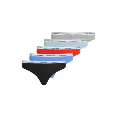 Abbildung von Calvin Klein Underwear 5 PACK Slip, Damen, Größe: Medium, Black/grey heather/sterling blue/glacier/molten