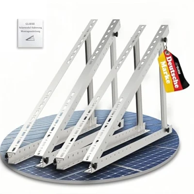 Abbildung von GLIESE Solarmodul Halterung 114 cm (2 Paare),Solarpanel Halterung,Balkonkraftwerk Halterung,Verstellbarer Winkel Von 0 Bis 90,Halterungen Balkonkraftwerk für 100W 600W