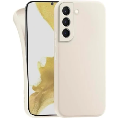 Abbildung von MyGadget Hülle für Samsung Galaxy S22 robuste Silikon Schutzhülle TPU Case Slim Silikonhülle Back Cover Kratzfest Handyhülle Matt Beige