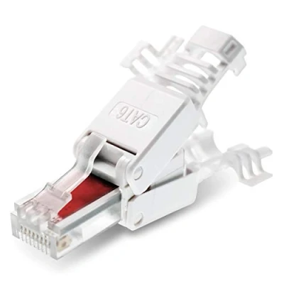 Abbildung von 1x Netzwerk Stecker RJ45 Cat6 Cat7 Cat5 LAN Kabel werkzeuglos Netzwerkstecker ohne Werkzeug werkzeugfrei Crimpstecker für Patchkabel Netzwerkkabel