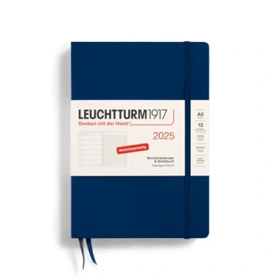 Abbildung von LEUCHTTURM1917 370496 Wochenkalender &amp; Notizbuch Medium (A5) 2025, Marine, Deutsch