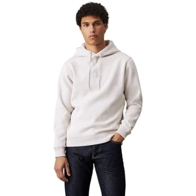 Abbildung von Calvin Klein Jeans Monogram Sweatshirt, Herren, Größe: XL, Ivory grey heather