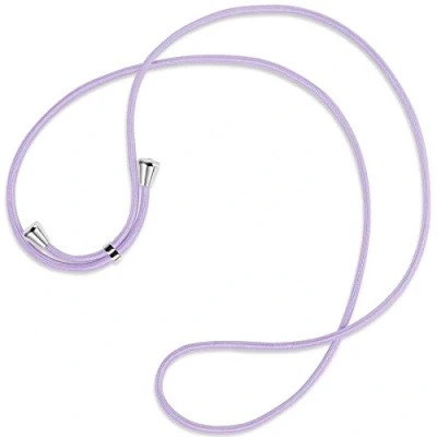 Abbildung von mtb more energy® Ersatz Band für Handykette Violett inklusive Endkappen (Silber) hochwertige Austausch Kordel Seil Kette