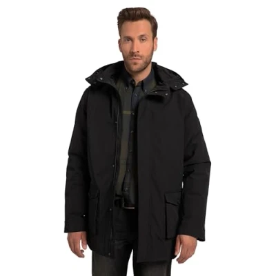 Abbildung von JP1880 WASSERABWEISEND, Windabweisend Kapuze Outdoorjacke, Herren, Größe: 3XL, Schwarz