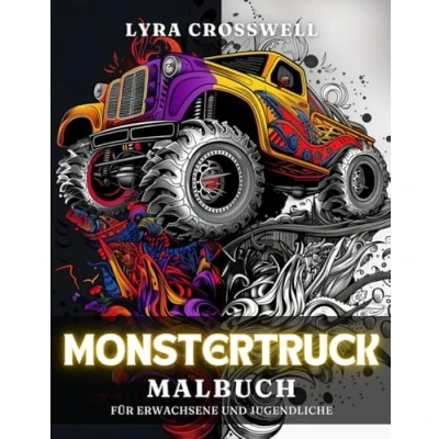 Abbildung von Monster Trucks Malbuch 50 Ausmalbilder für Erwachsene und Jugendliche: Der beste Weg, sich zu entspannen kolorieren Truck Fans. (Fahrzeuge &amp; Transporte Malbücher)