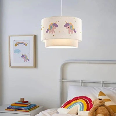 Abbildung von lux.pro Pendelleuchte, ohne Leuchtmittel, »Lurgan« Hängeleuchte 1 x E27 mit Einhorn Motiv