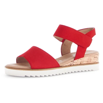 Abbildung von Gabor Damen Keilsandalen, Frauen Sandalen,offene Schuhe,Strandschuhe,Keilsandaletten,Keilabsatz,Wedge Heel,hoch,fire (Kork/Creme),38.5 EU / 5.5 UK