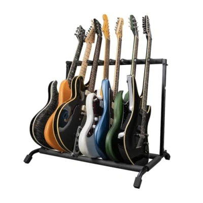 Abbildung von Gator Framework Rok It Zusammenklappbares Rack mit 7 Fächern für Akustik , E und Bassgitarren (RI GTR RACK7)