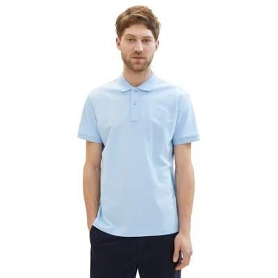 Abbildung von TOM TAILOR Herren Basic Piqué Poloshirt, washed out middle blue, S