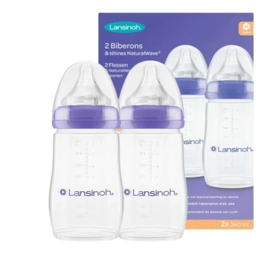 Abbildung von Lansinoh NaturalWave Babyflessen 240 ml 2st