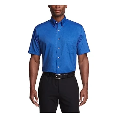 Abbildung von Van Heusen Herren Men&#039;s Short Sleeve Oxford Dress Shirt Klassisches Hemd, English Blue, XX Large