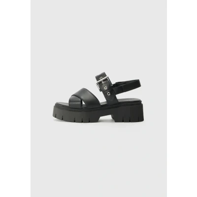 Abbildung von HUGO KRIS Plateausandalette, Damen, Größe: 38, Black Schuhe