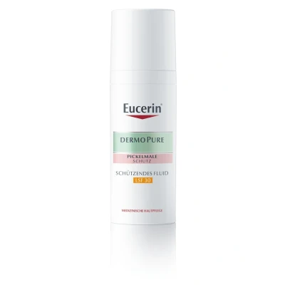 Abbildung von Eucerin Gesichtspflege Dermopure SCHÜTZENDES FLUID, Sonnenschutz Gegen Pickelmale LSF 30 Gesichtscreme, Größe: One Size,