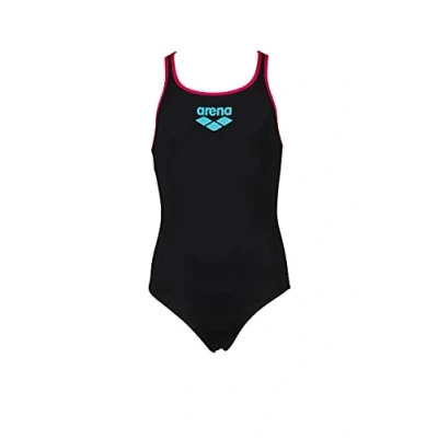 Abbildung von arena Biglogo Junior Swim Pro Einteiliger Badeanzug für Mädchen, Chlorbeständiger Sport aus MaxLife Material mit UV Schutz Faktor 50+