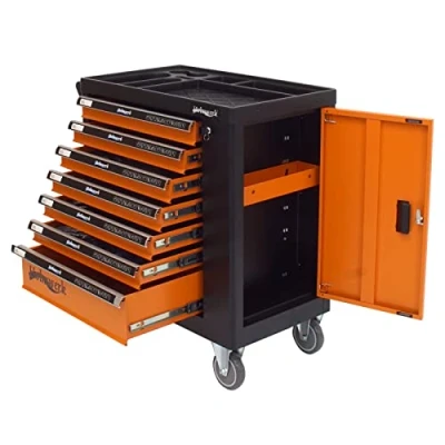 Abbildung von Holmwerk Werkstattwagen Profi leer orange Montagewagen Werkzeugwagen Assistent, leer, max. Traglast:400 kg, (Artikel, 1 tlg), Vollauszug