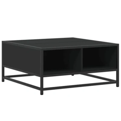 Abbildung von vidaXL Couchtisch Schwarz 60,5x60,5x30 cm Holzwerkstoff und Metall (1 St)