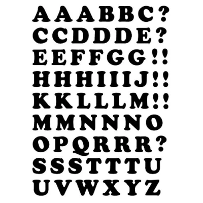 Abbildung von NEPTUN Flock Folie schwarz ABC groß