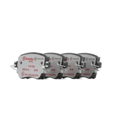 Abbildung von Bremsbelagsatz, Scheibenbremse BREMBO P 85 135X