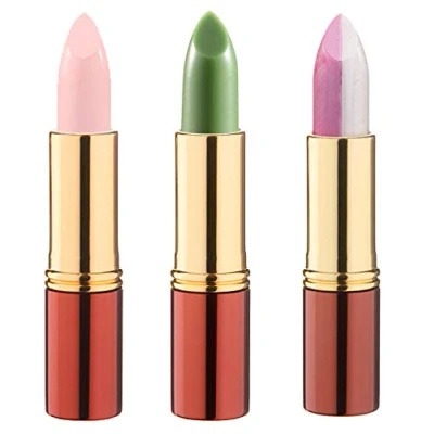 Abbildung von IKOS Lippenstift 3er Set: der denkende weiß/perlmuttrosa + grün/nachtrosa und Duo weiß/wild Rose