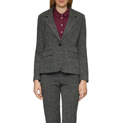 Abbildung von s.Oliver Black Label Blazer, Damen, Größe: 48, Schwarz