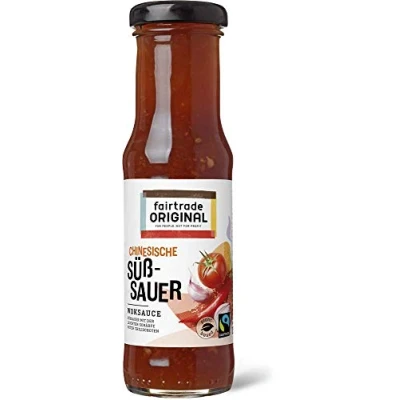 Abbildung von Süß Sauer Soße von Fairtrade Original Sweet Sour Sauce Chinesische Woksauce mit Chili Gewürzsauce für asiatische Speisen Hähnchen, Fisch, Gemüse 150 ml Flasche