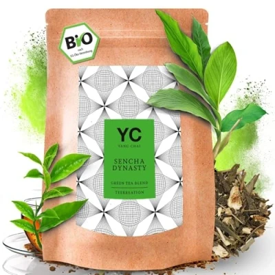 Abbildung von YC Yang Chai Sencha Grüner Tee BIO Lose 500g Japanischer Japan Grüntee mit Bergamotte Geschmack Gruener &quot;Sencha Dynasty&quot; I 100% natürlich Original aus