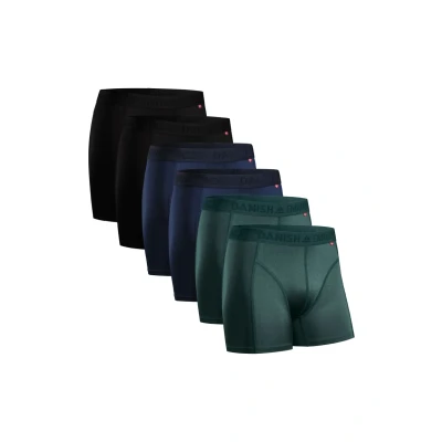 Abbildung von DANISH ENDURANCE 6er Pack Sport Boxershorts, Geruchsneutral, Atmungsaktiv, Sportunterwäsche, für Herren Mehrfarbig (2X Schwarz, 2X Blau, Grün) 3XL
