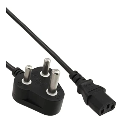 Abbildung von InLine 16652L Netzkabel, Netzstecker Südafrika 10A Typ M auf Kaltgerätestecker C13, 1,8m