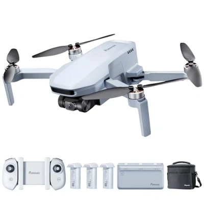 Abbildung von Potensic ATOM SE GPS Drohne mit 4K EIS Kamera, 3 Akkus 93 Min. Flugzeit, unter 249g, 4km FPV Übertragung, Schnellladestation, Max.16m/s, Follow Me/autom. Rückkehr, für Anfänger Erwachsene,C0