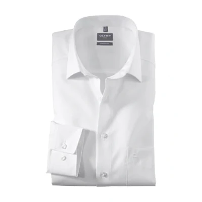 Abbildung von OLYMP Luxor comfort fit Hemd Langarm New Kent Kragen weiß Gr. 42