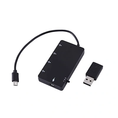 Abbildung von VBESTLIFE Micro USB OTG Lade HUB, 4 Port Hub USB2.0 Verlängerungsadapter Ladekabel für Smartphone, Tablet, Android und Windows